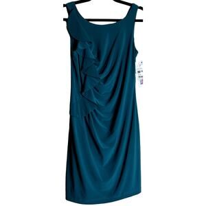 Hailey Logan Adrianna Papell Mini Dress Women Large NEW Jade Party Rushing